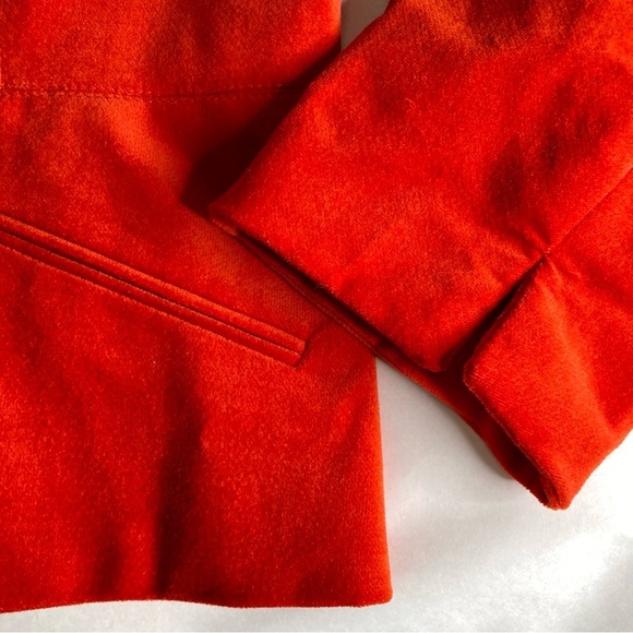 Talbots Velvet Three Button Peplum Blazer Jacket Burnt Orange (Size 16P) NWOT - Picture 5 of 12